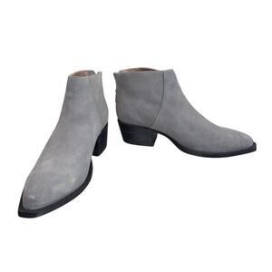 Alvies Cowboy Booties Nubuck Duval‎ Light Green Western Womens Rear Zip 10B